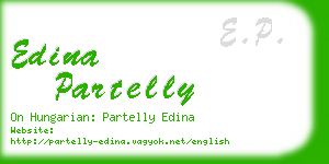 edina partelly business card